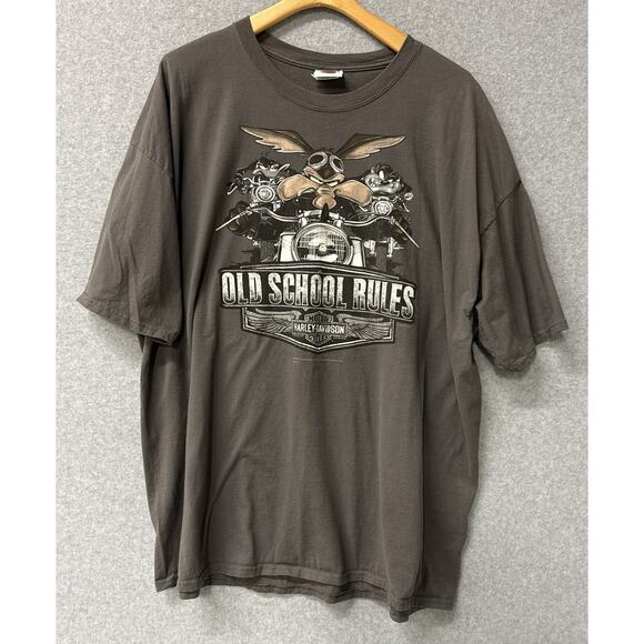 Harley Davidson Looney Tunes Old School Rules Vintage Y2K Shirt Men’s Size 3X - Picture 1 of 15